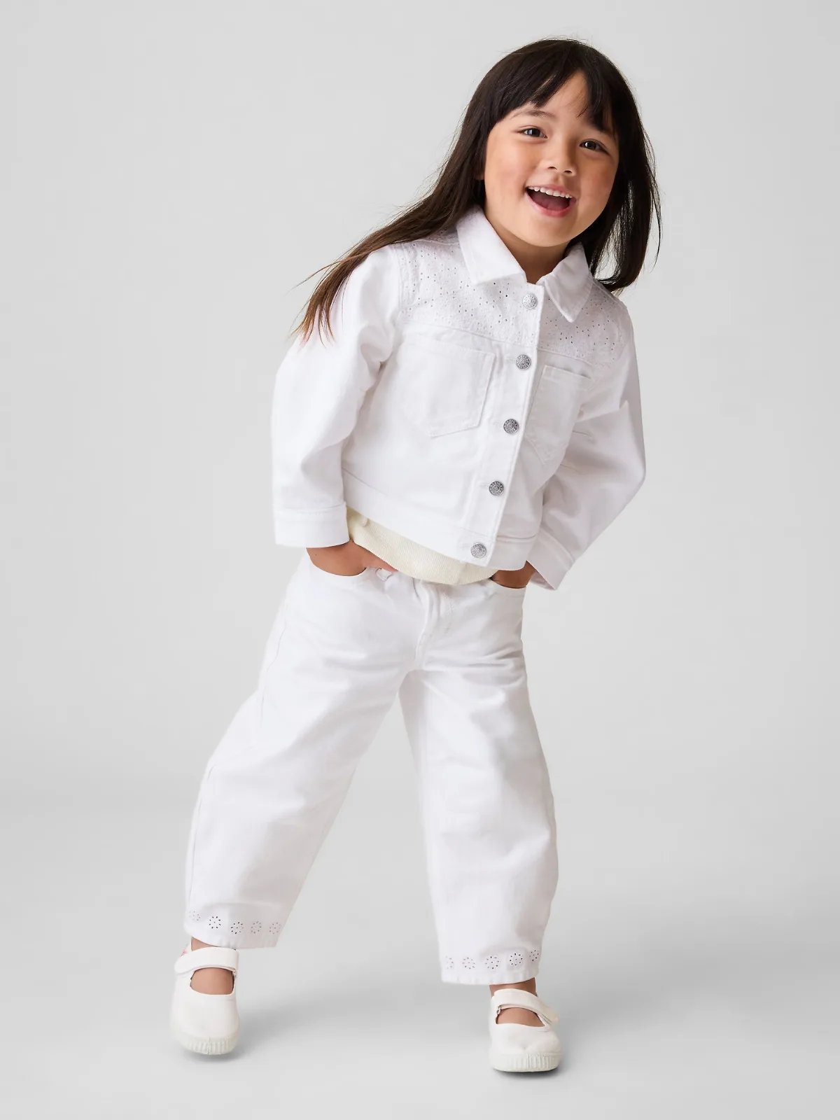 Eyelet-Hem Horseshoe Jeans by Gap