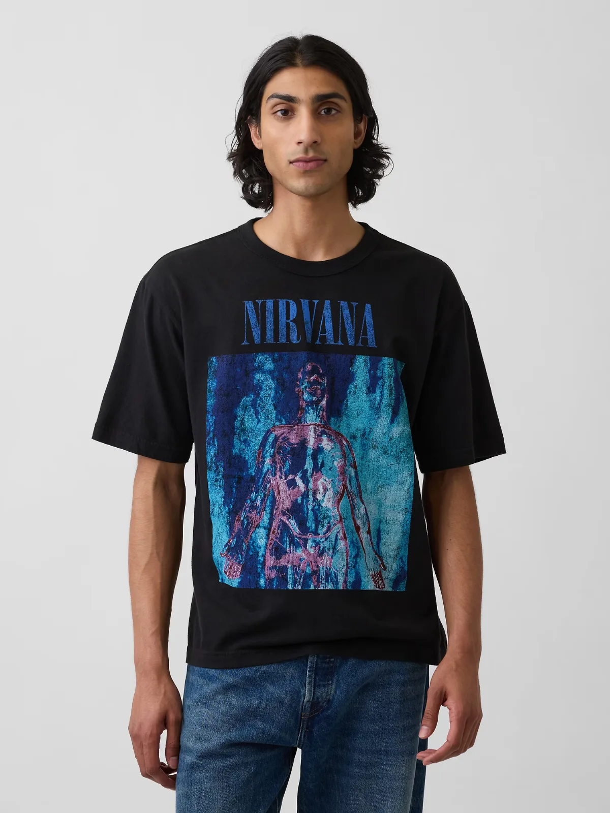 Nirvana Heavyweight Crop Graphic T-Shirt by Gap