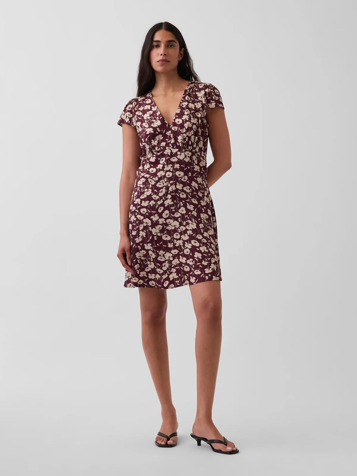 V-Neck Print Mini Dress by Gap