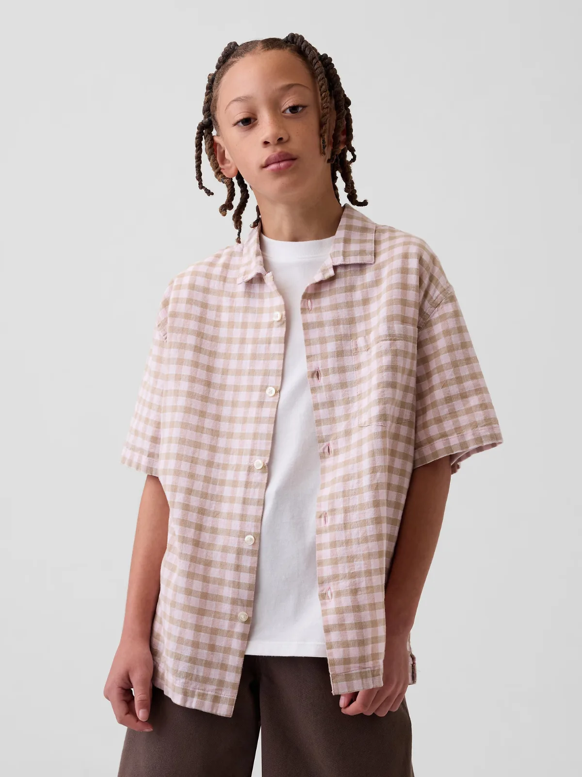 Linen-Cotton Relaxed Vacay Shirt by Gap