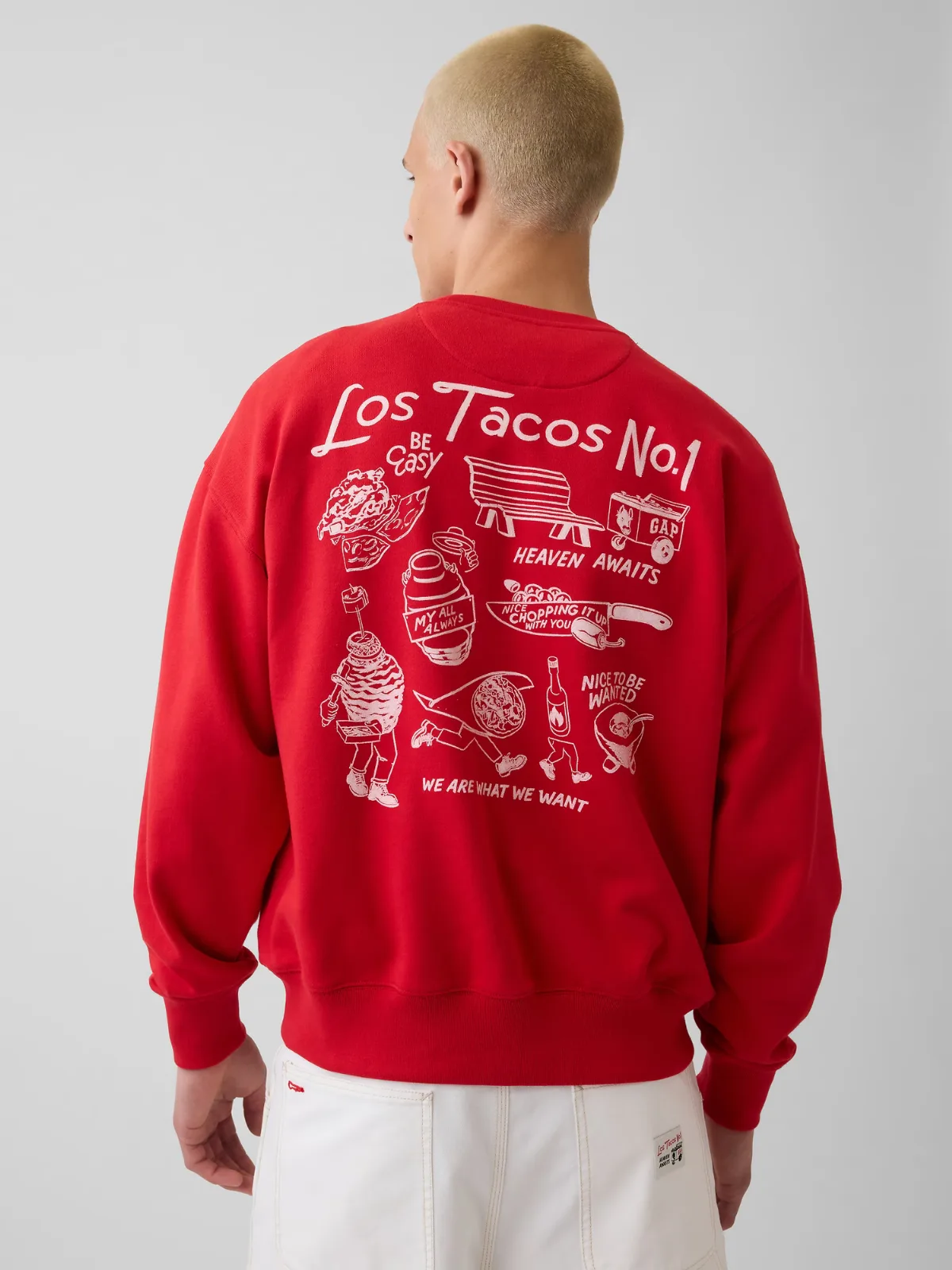 Los Tacos No. 1 Heavyweight French Terry Oversized Sweatshirt by Gap