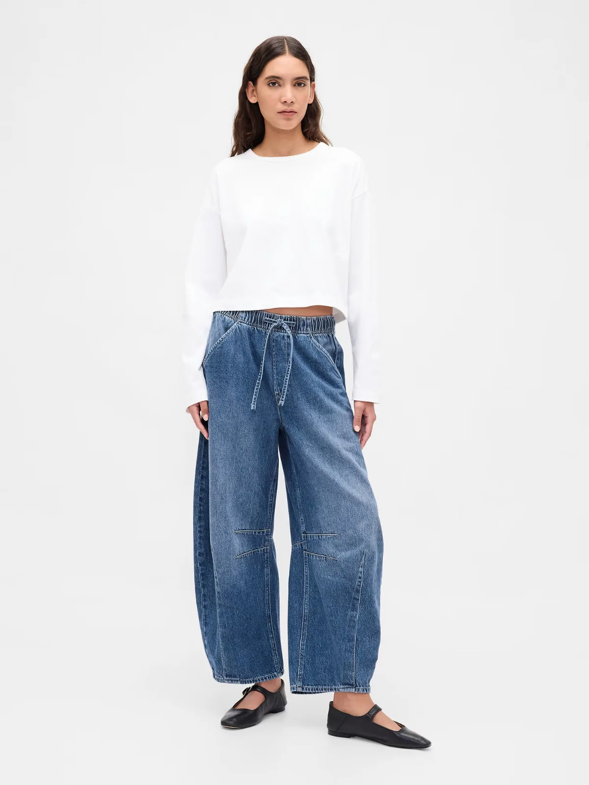 Mid Rise UltraSoft Easy Horseshoe Jeans by Gap