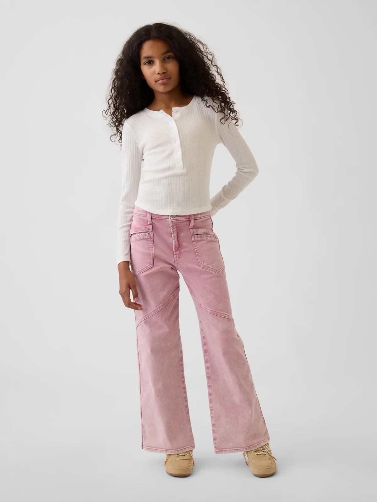 Low Rise Stride Wide-Leg Jeans by Gap