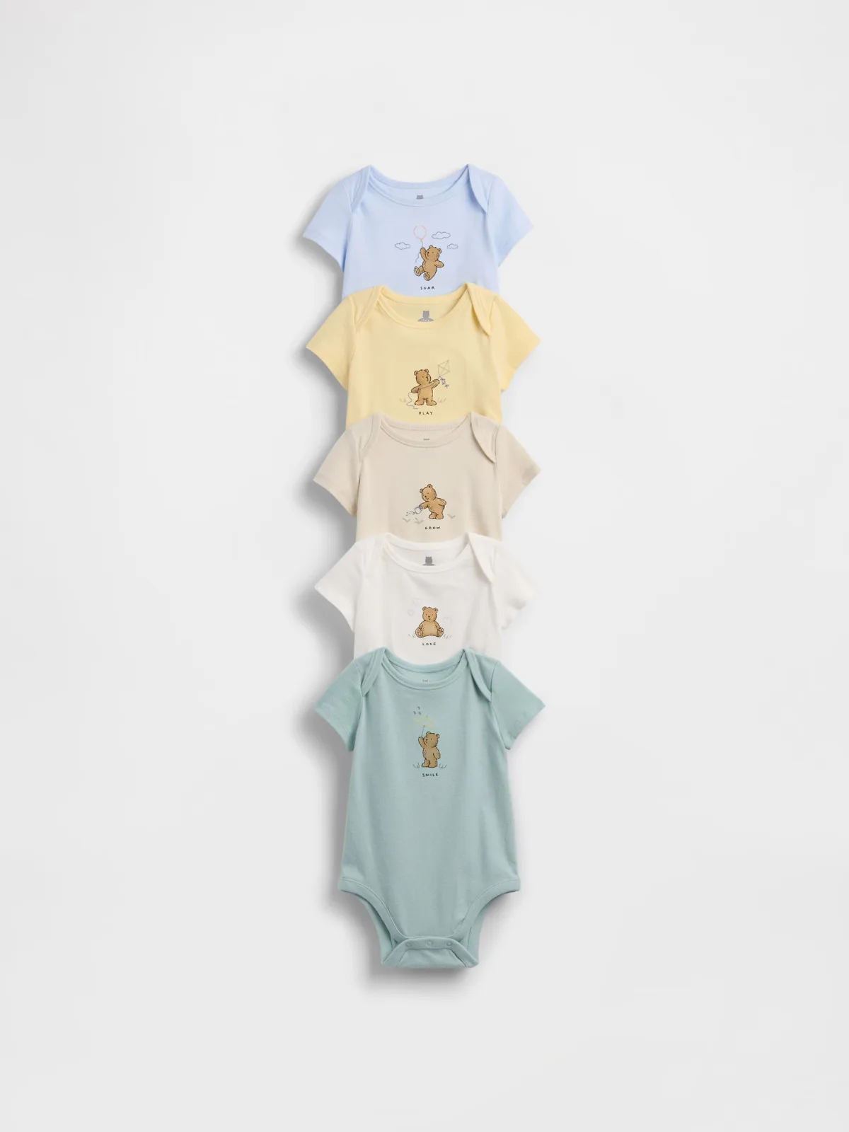 First Favorites Organic Cotton Bodysuit (5-Pack) by Gap