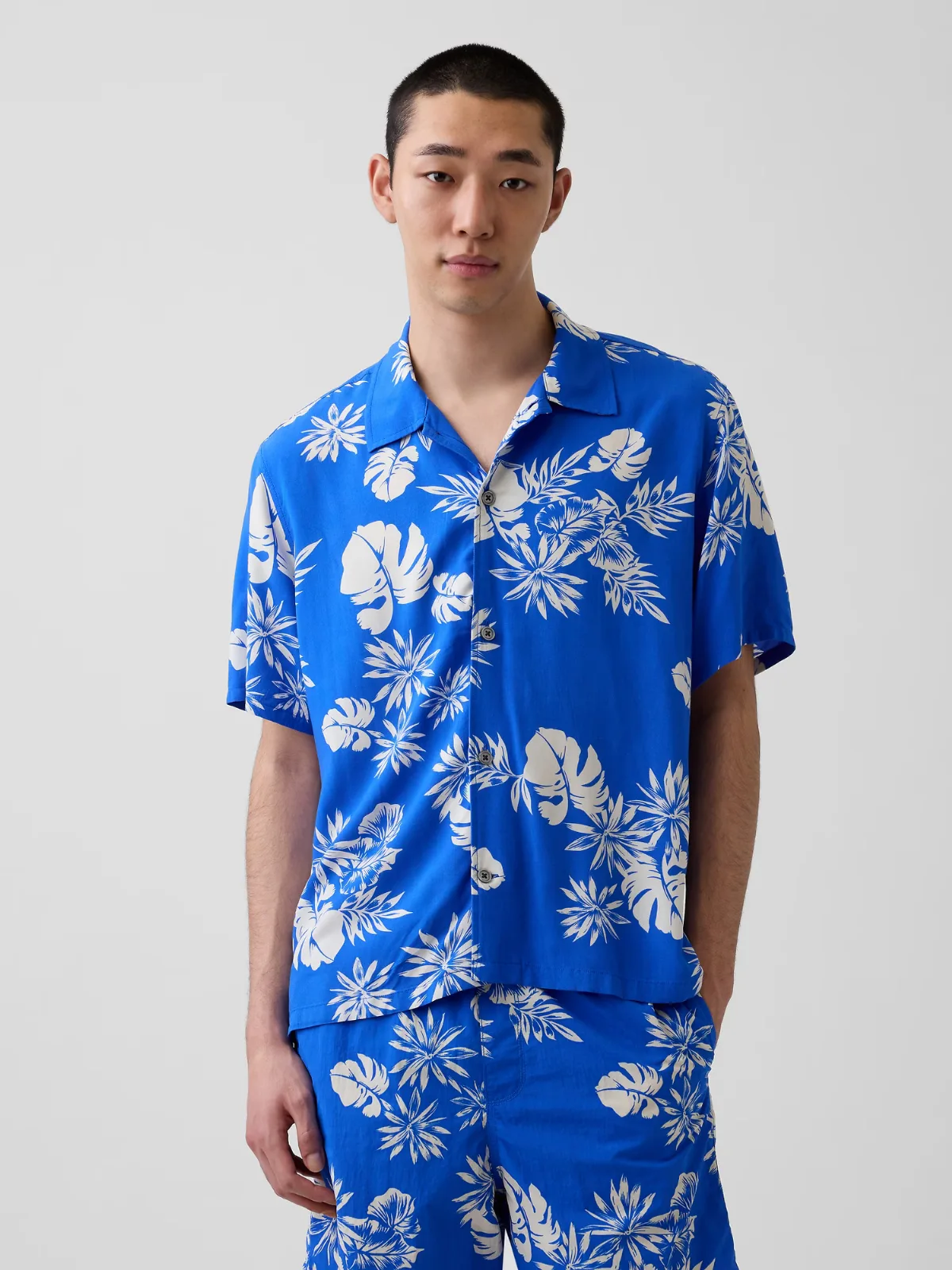 Relaxed Camp Collar Shirt by Gap