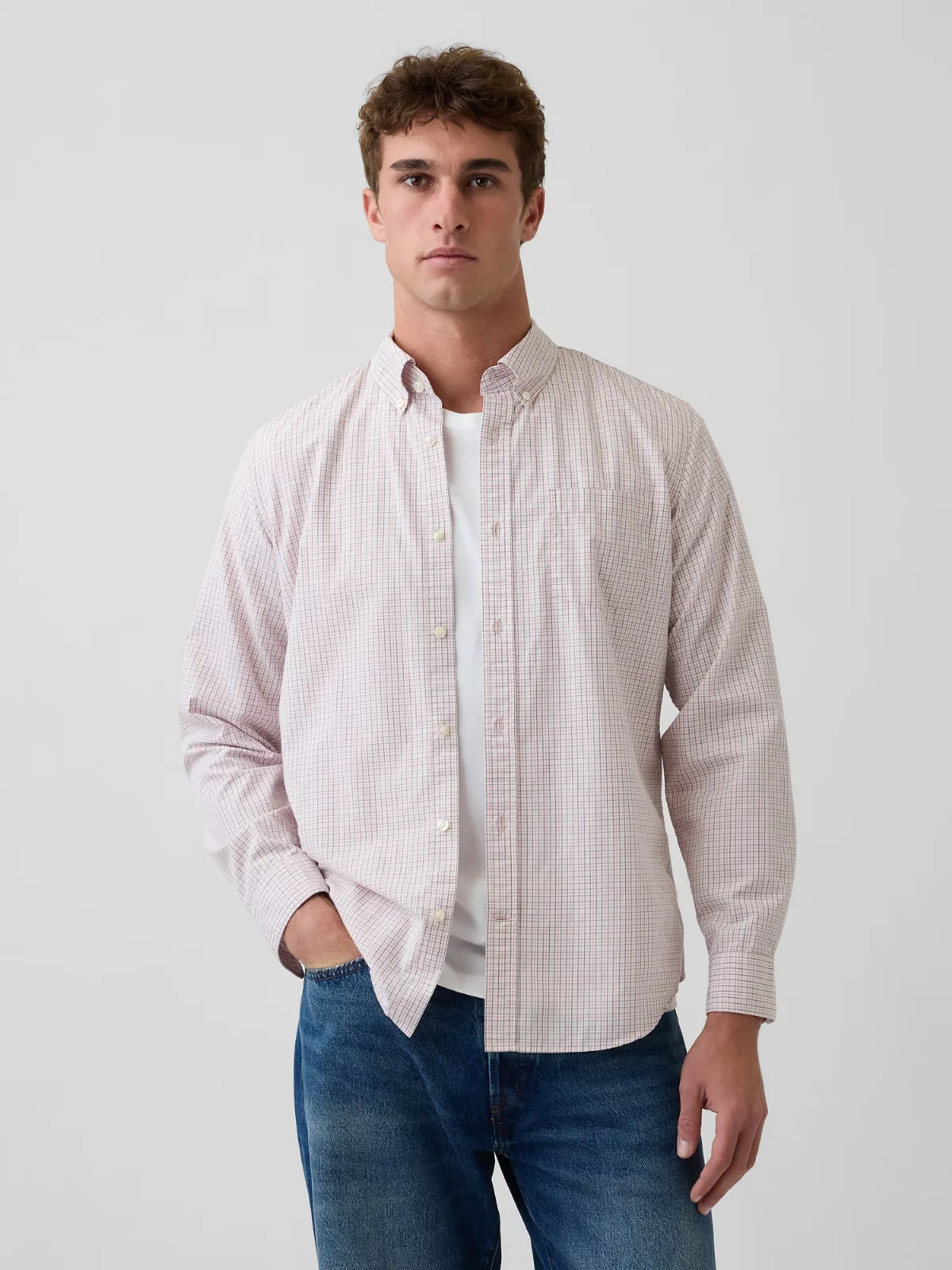Organic Cotton Poplin Classic Shirt by Gap