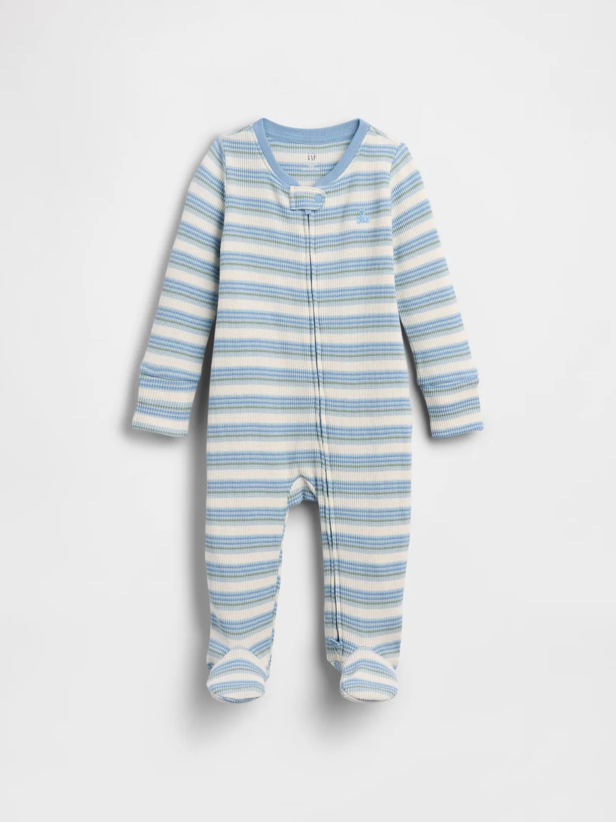 Baby Waffle Stripe Footed One-Piece by Gap