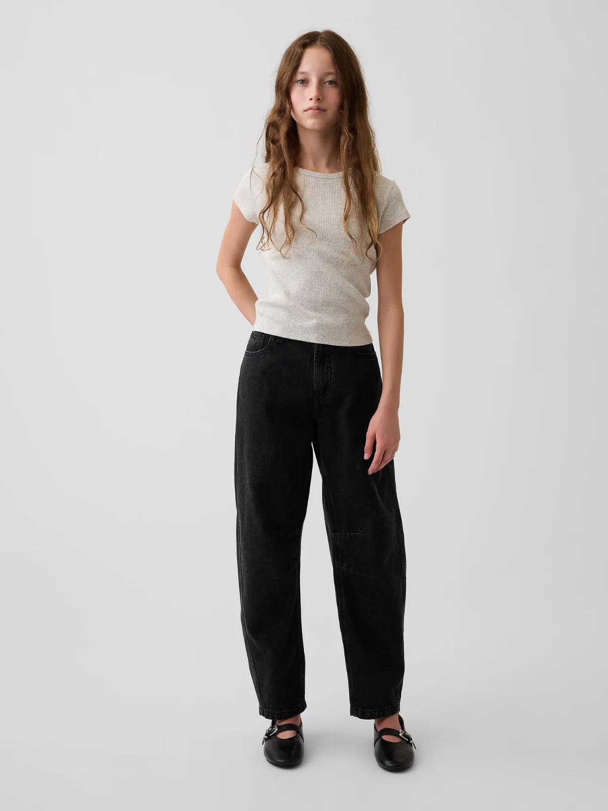 High Rise Barrel Jeans by Gap