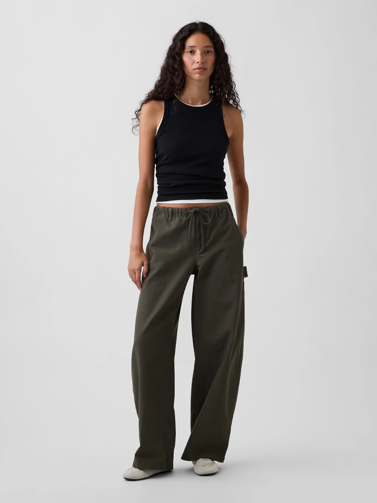 Canvas Easy Baggy Barrel Cargo Pants by Gap