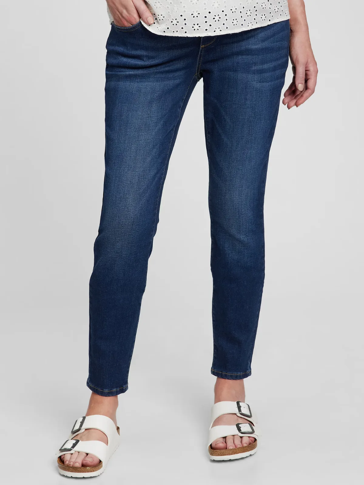 Maternity Full-Panel True Skinny Jeans by Gap