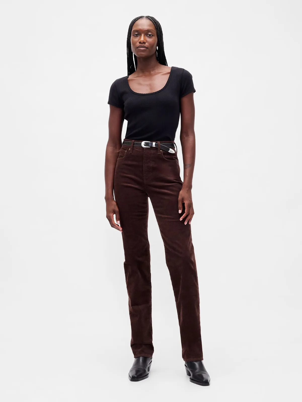 High Rise Corduroy 90s Slim Straight Pants by Gap
