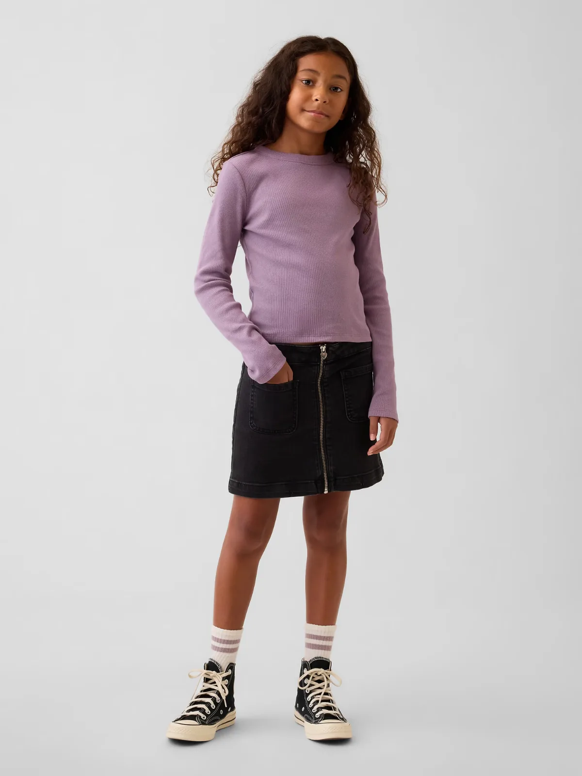 Zip Denim Skirt by Gap