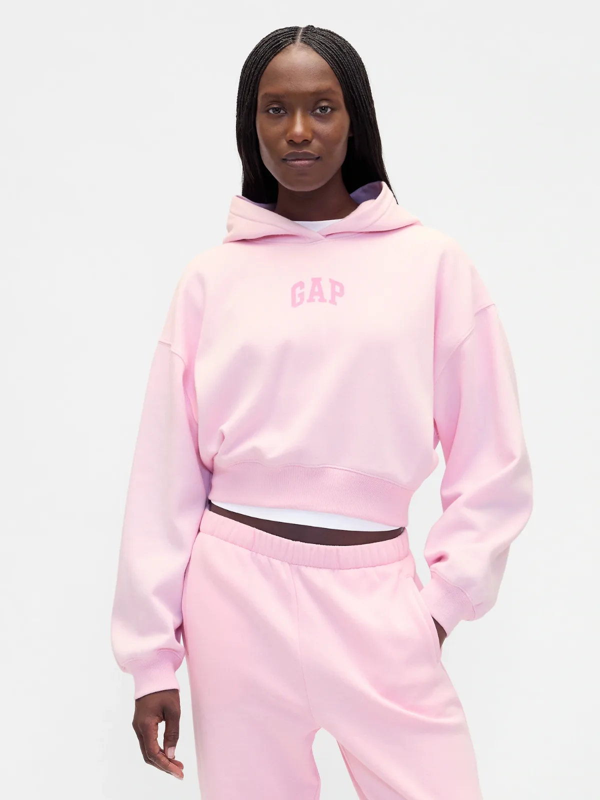 VintageSoft Crop Logo Hoodie by Gap