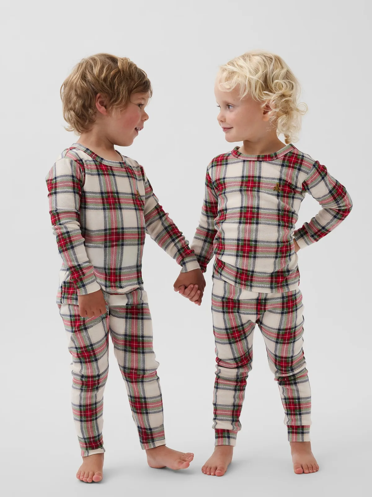Organic Brushed Cotton Plaid PJ Set by Gap