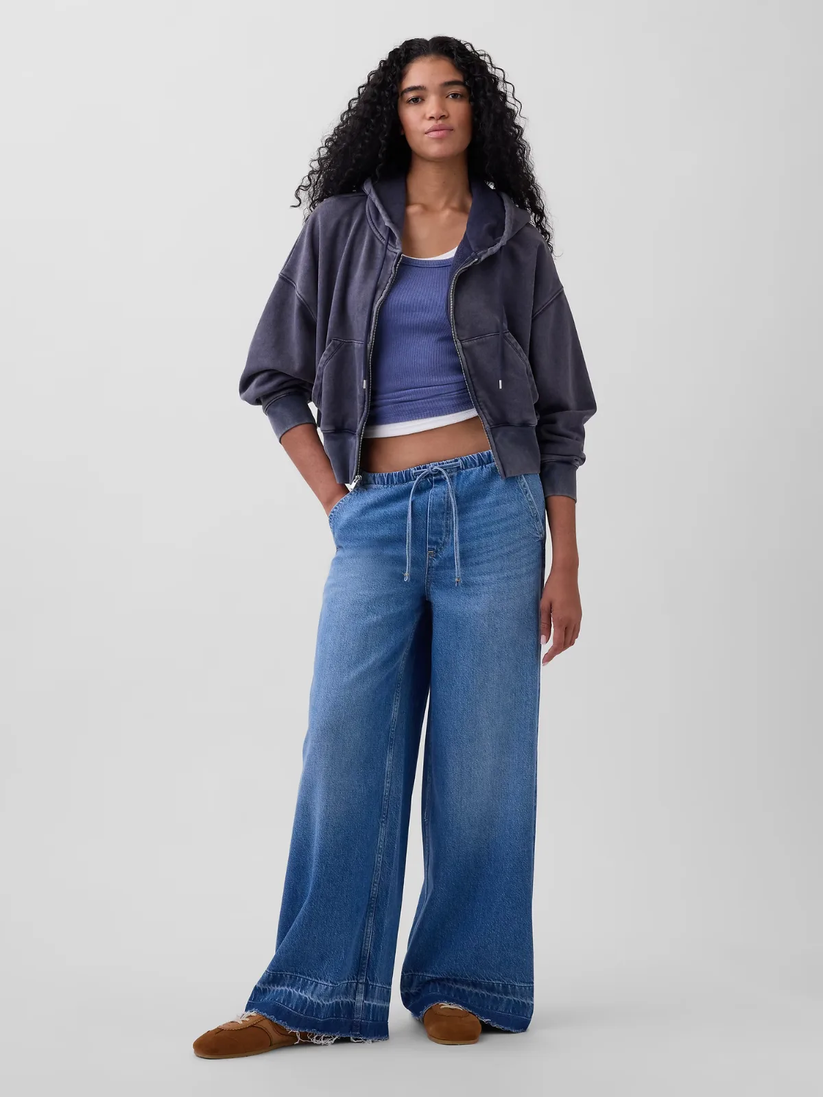 Mid Rise UltraSoft Easy Baggy Jeans by Gap