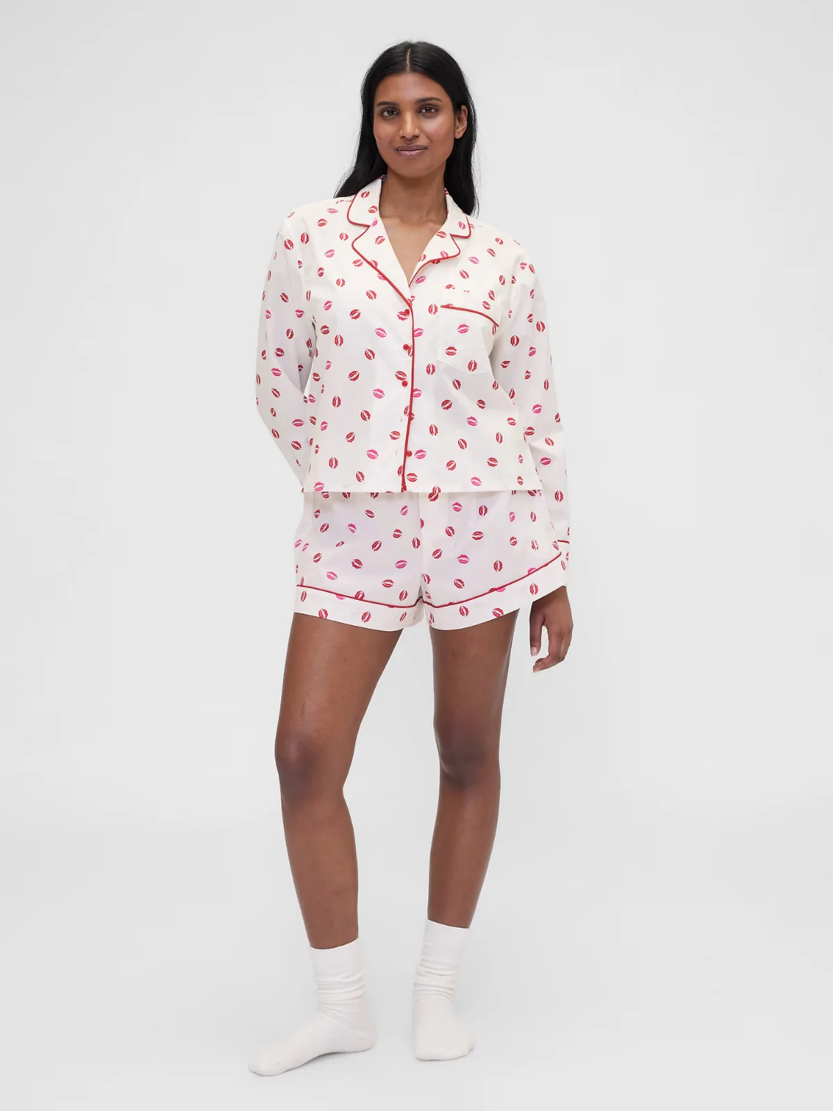 Gap x Summer Fridays Poplin Kiss PJ Boxer Shorts by Gap