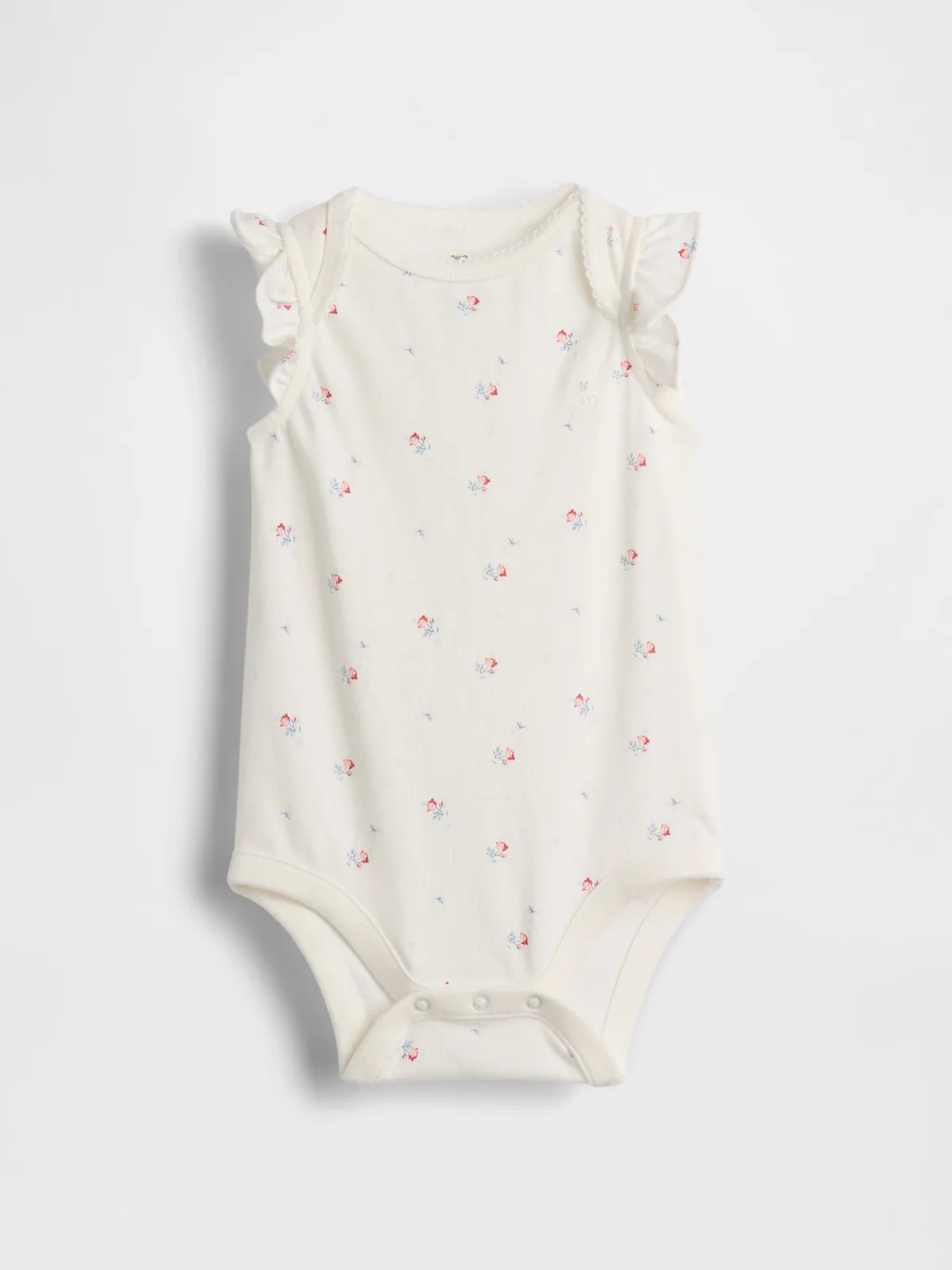 First Favorites Organic Cotton Flutter-Sleeve Bodysuit by Gap
