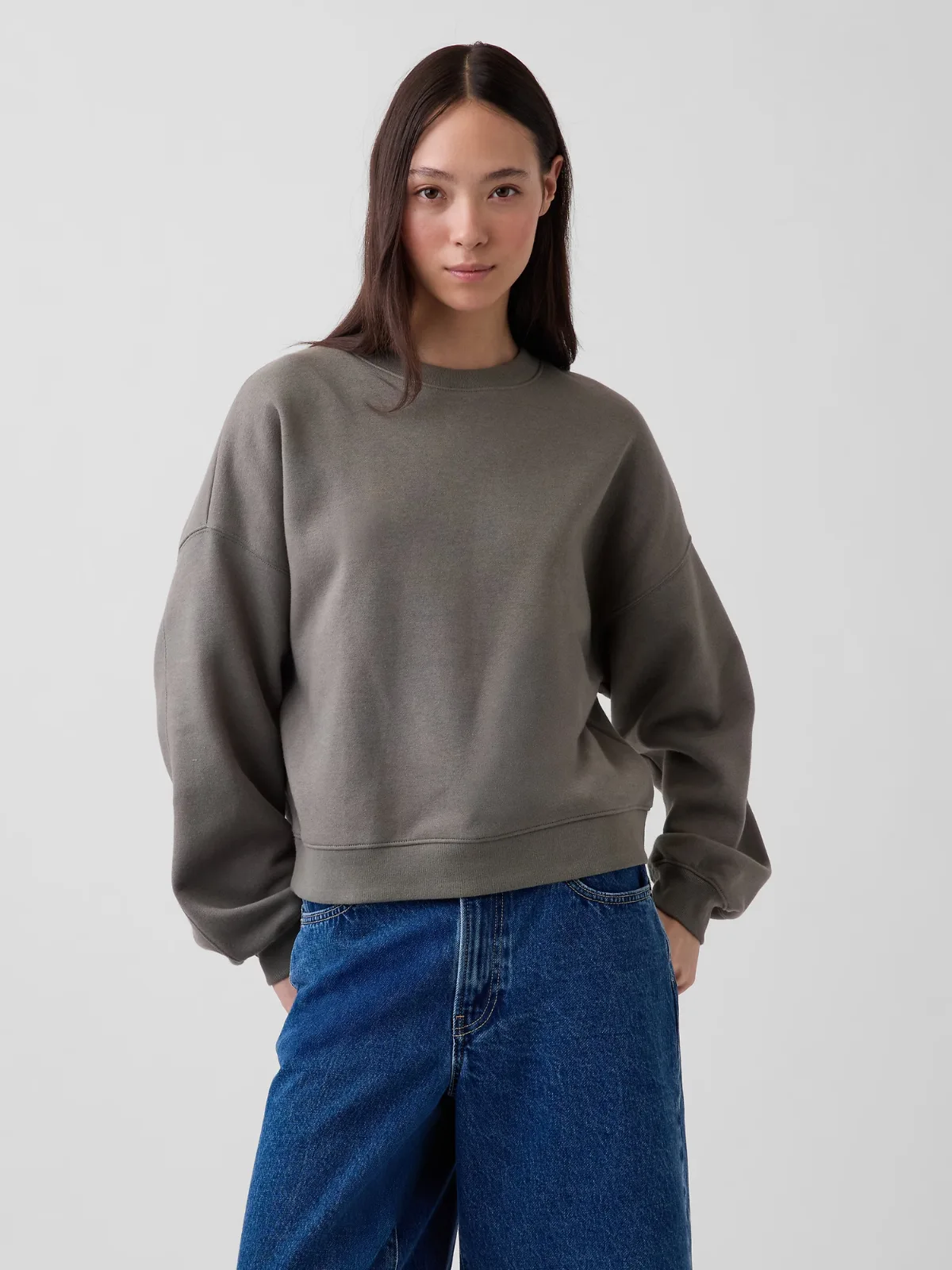 VintageSoft Wedge Crew Sweatshirt by Gap