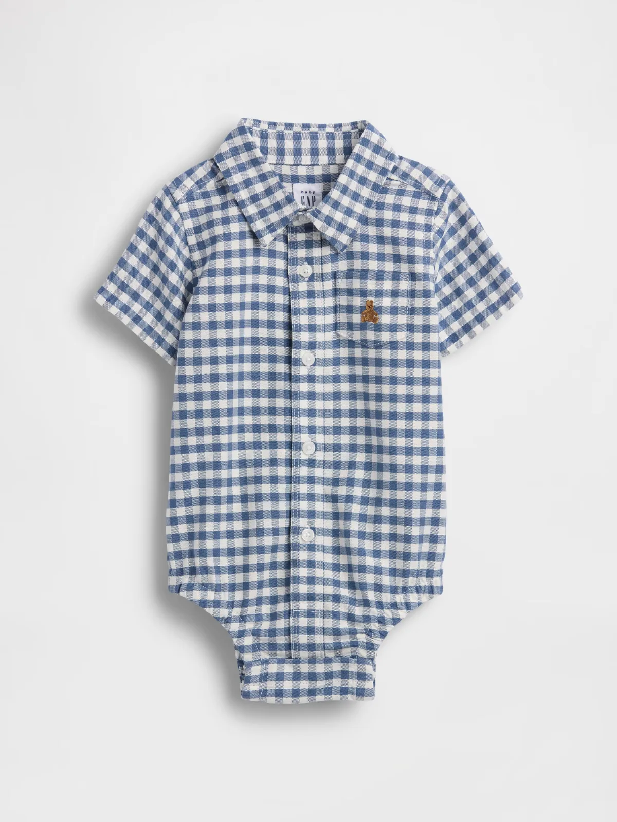 Gingham Oxford Bodysuit by Gap