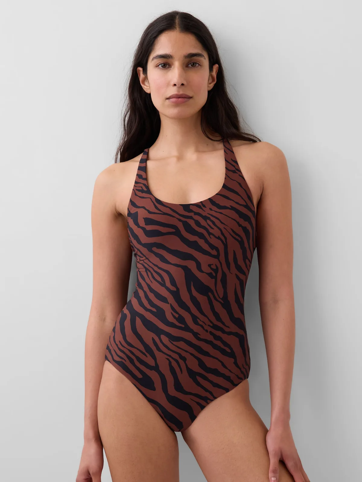 Cross-Back One-Piece Swimsuit by Gap