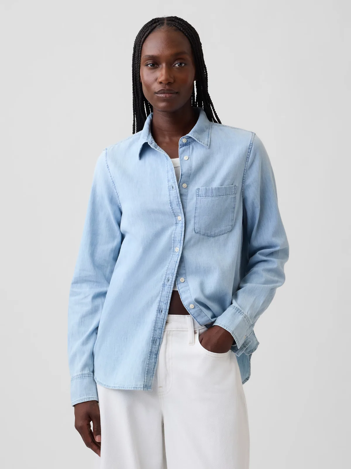 Organic Cotton Denim Classic Shirt by Gap