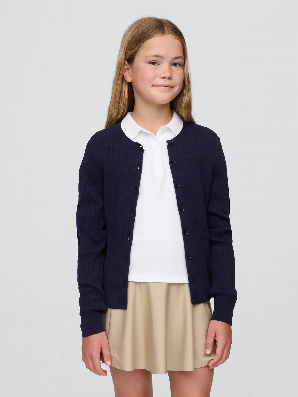 100% Cotton Uniform Cardigan Sweater by Gap