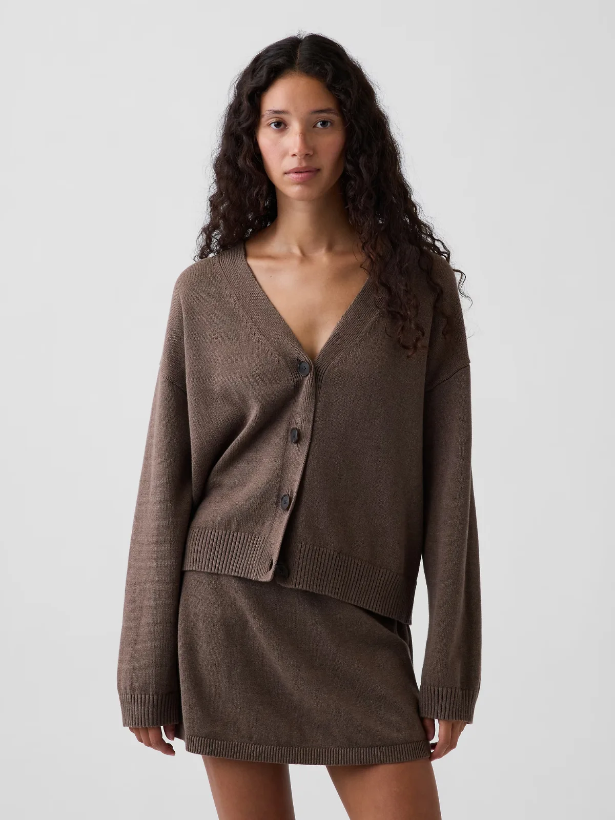 100% Cotton Oversized Cardigan Sweater by Gap