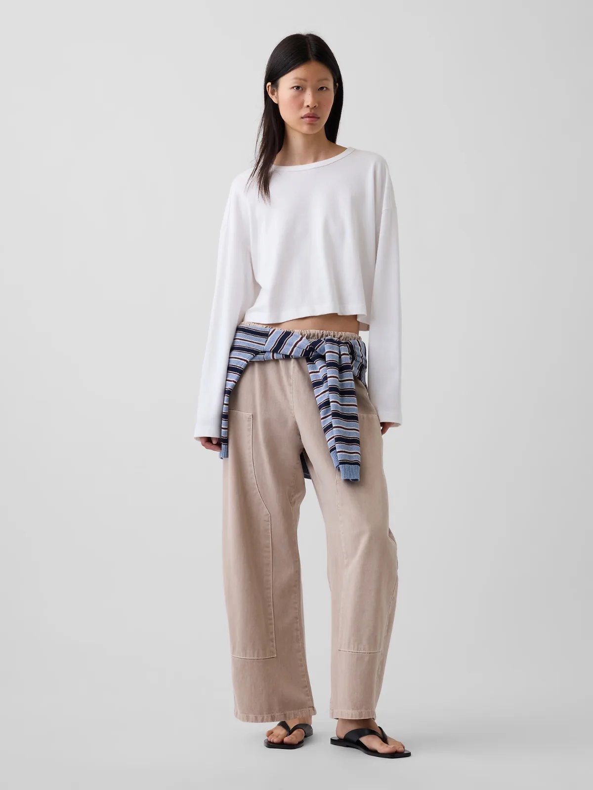Easy Double-Knee Barrel Pants by Gap