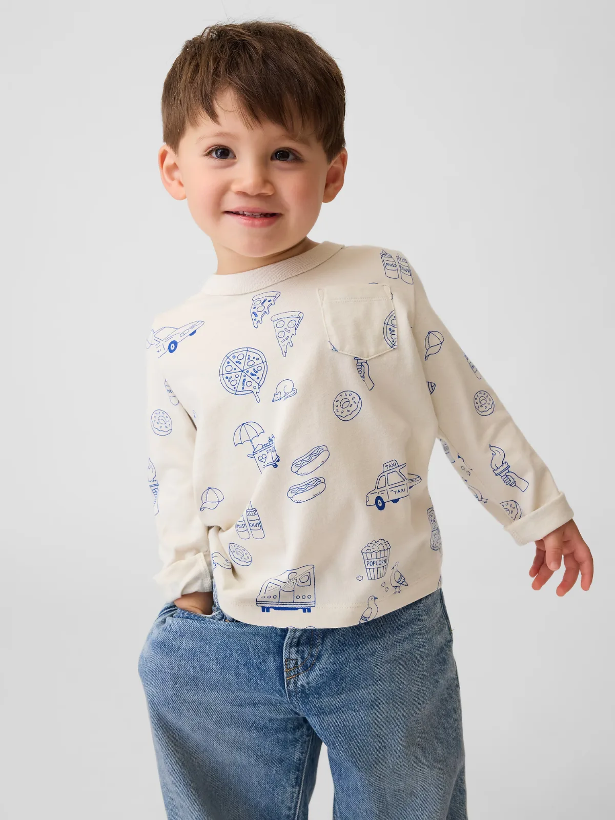 Mix & Match Print Pocket T-Shirt by Gap