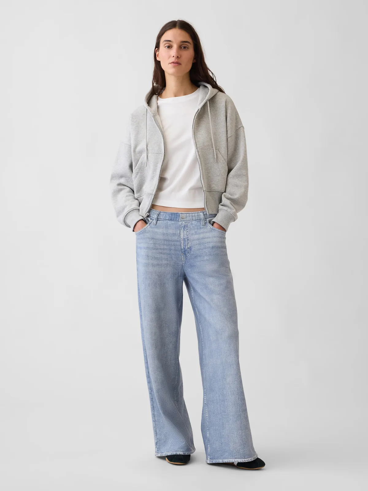 Printed Baggy Sweatpant Jeans by Gap
