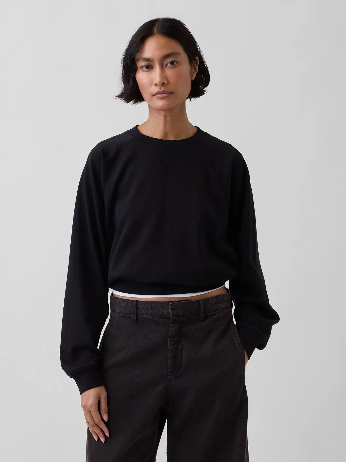 VintageSoft Terry Raglan Sweatshirt by Gap