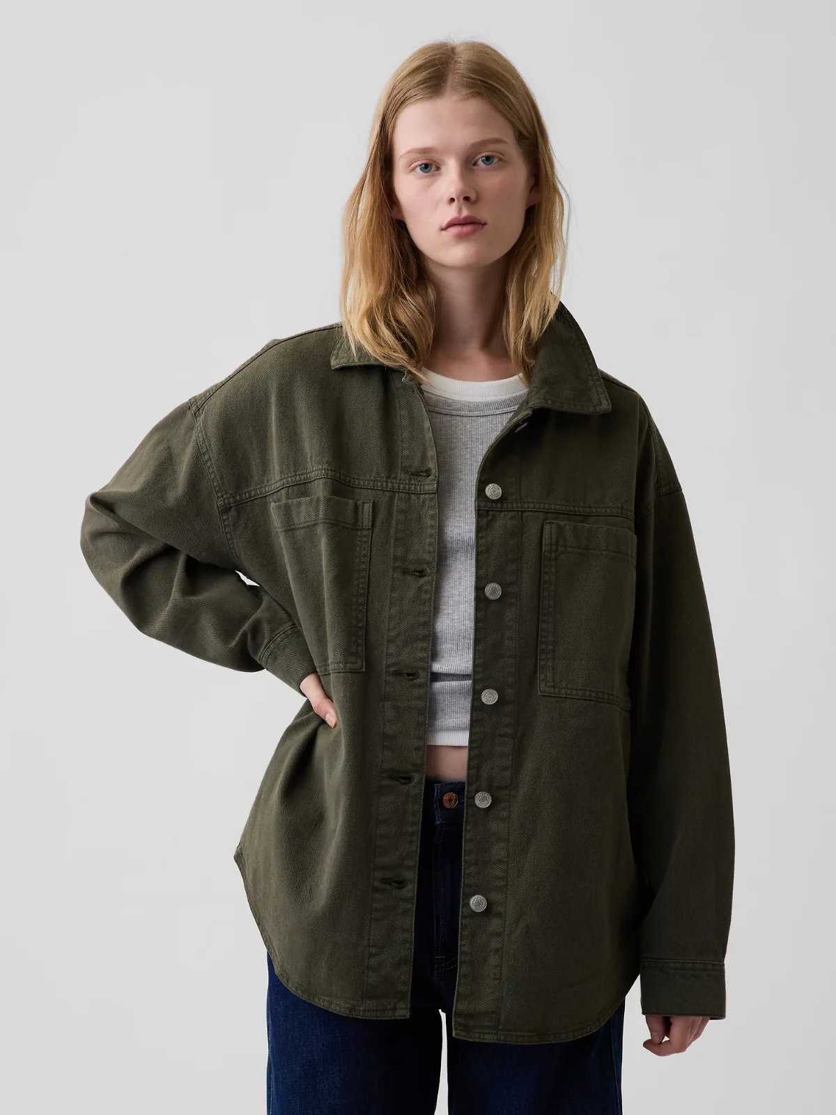 Oversized Shirt Jacket by Gap