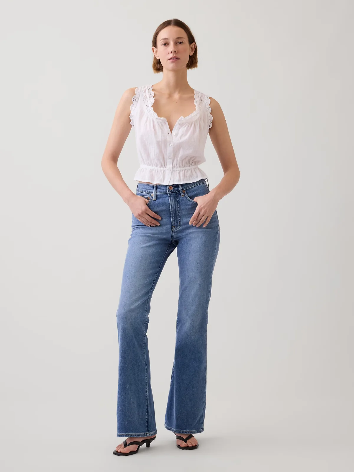 High Rise 70s Flare Jeans