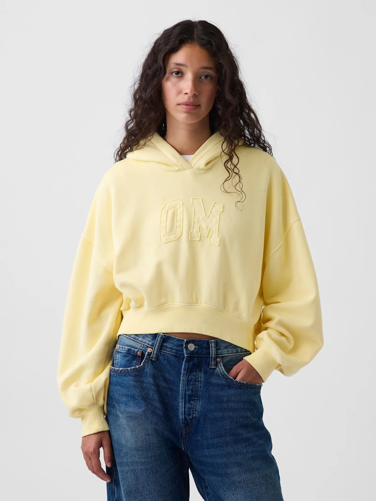 VintageSoft Logo Crop Hoodie by Gap