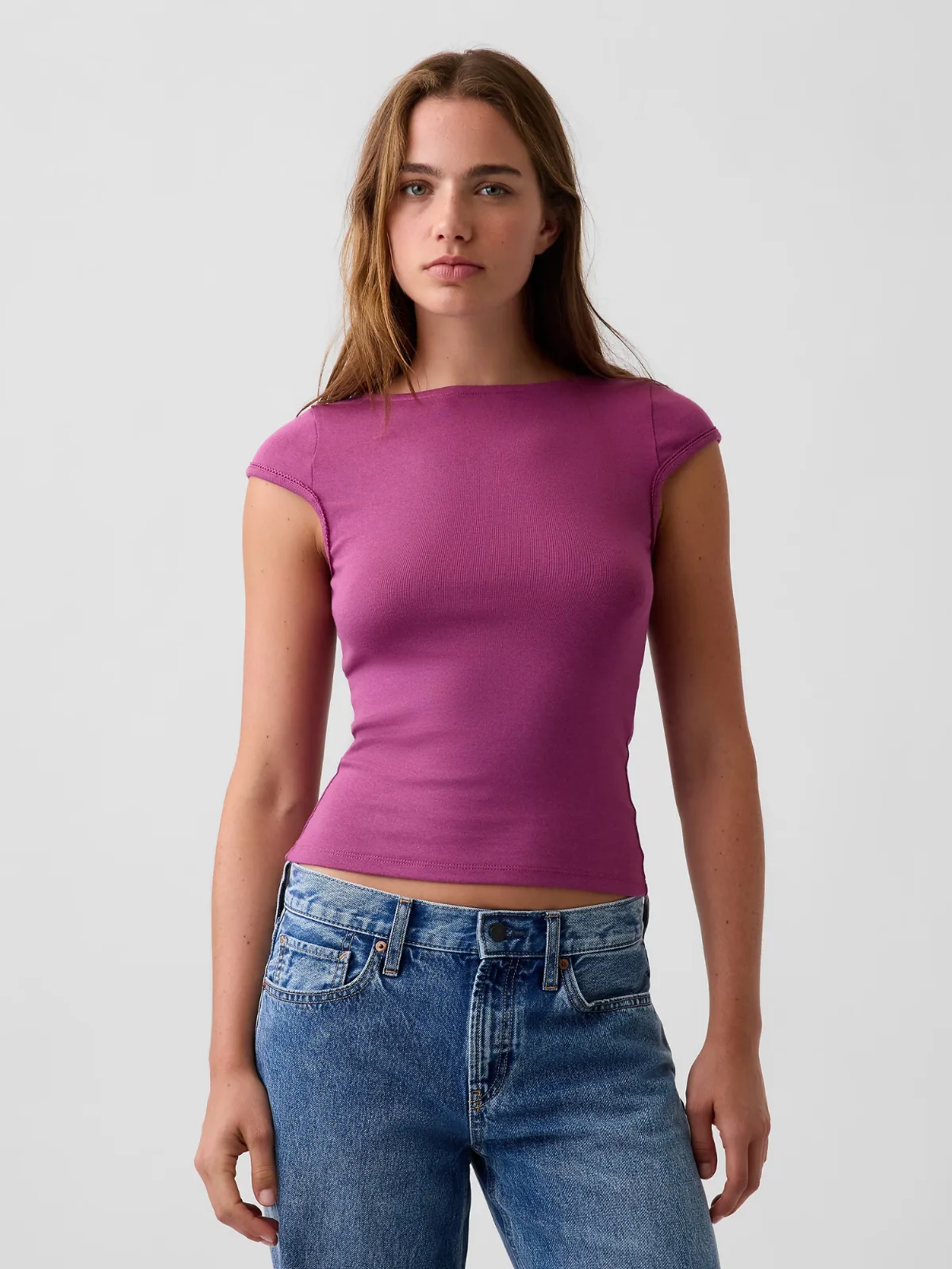Modern Boatneck T-Shirt by Gap