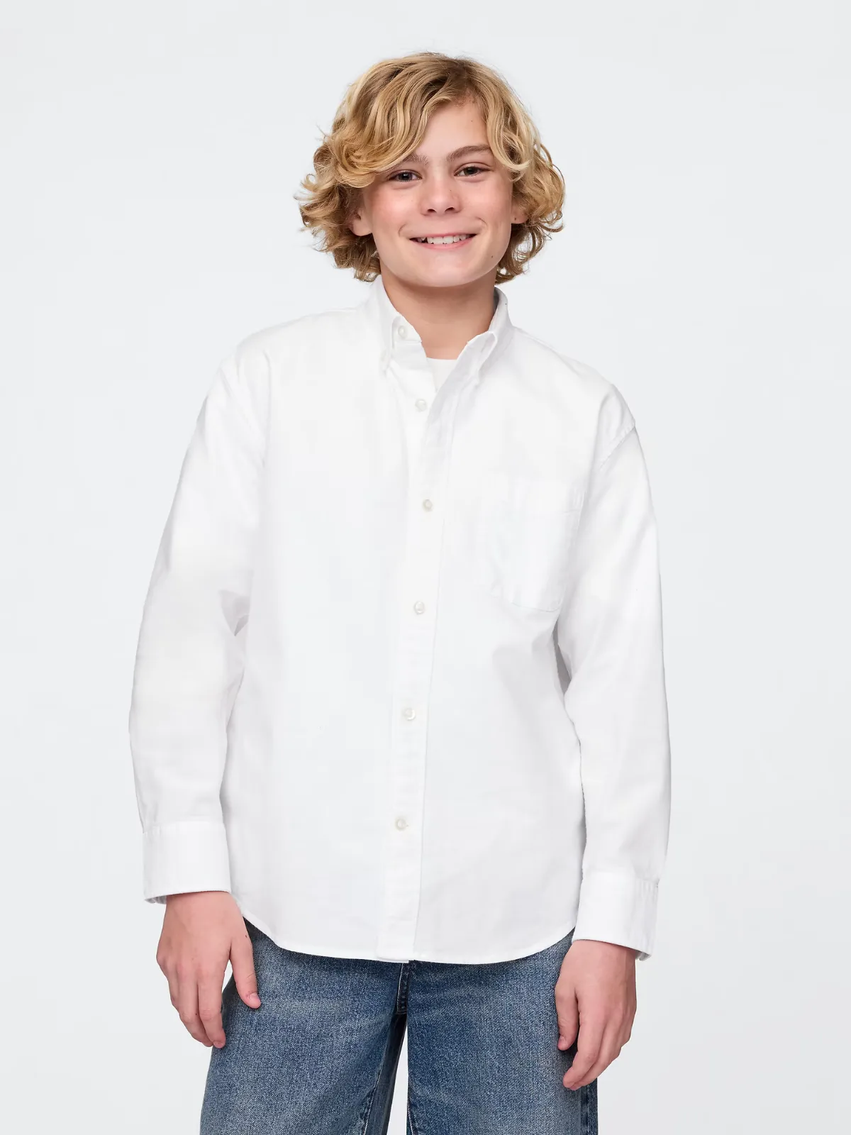 Uniform Relaxed Oxford Shirt by Gap