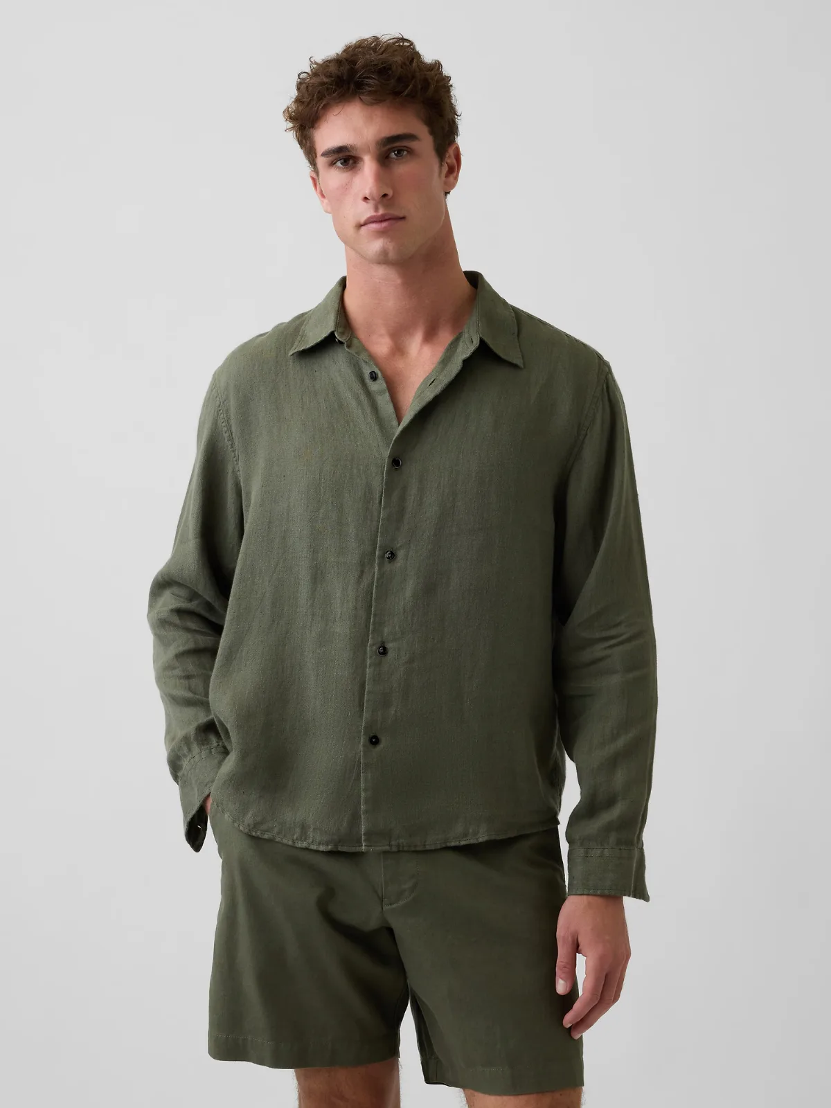 100% Linen Relaxed Shirt by Gap