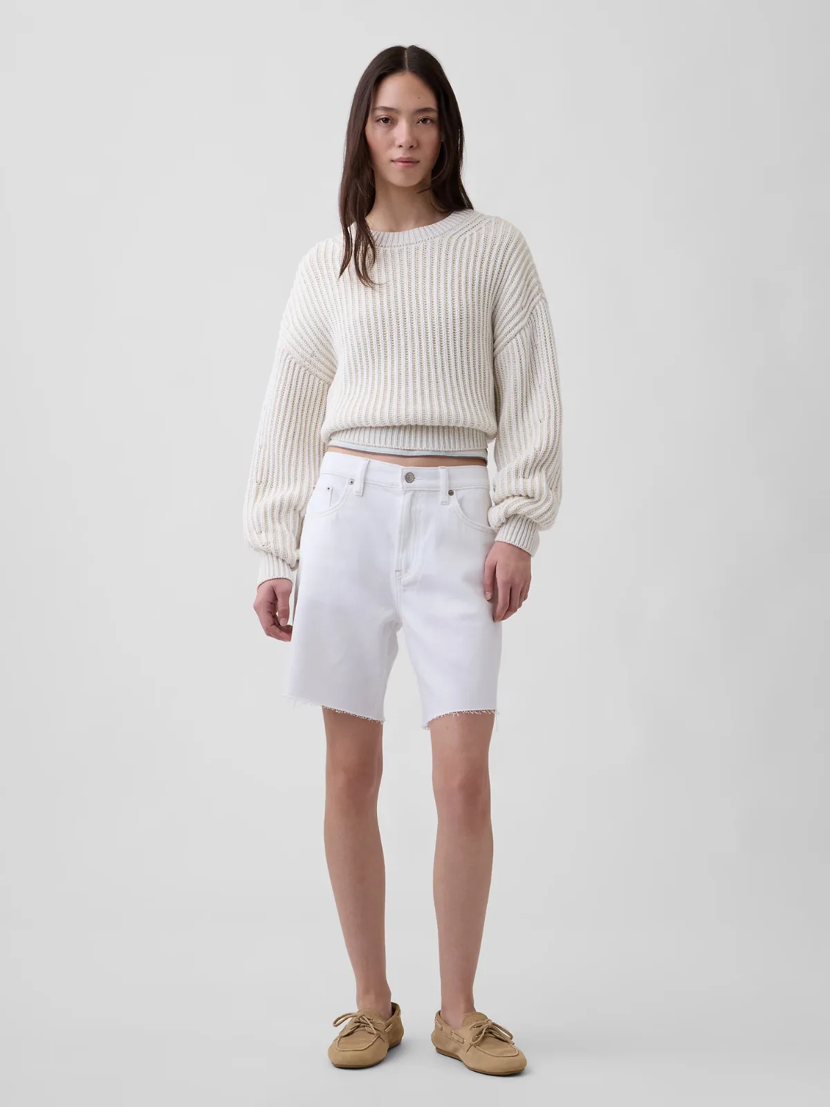 8" Mid Rise UltraSoft Loose Bermuda Shorts by Gap