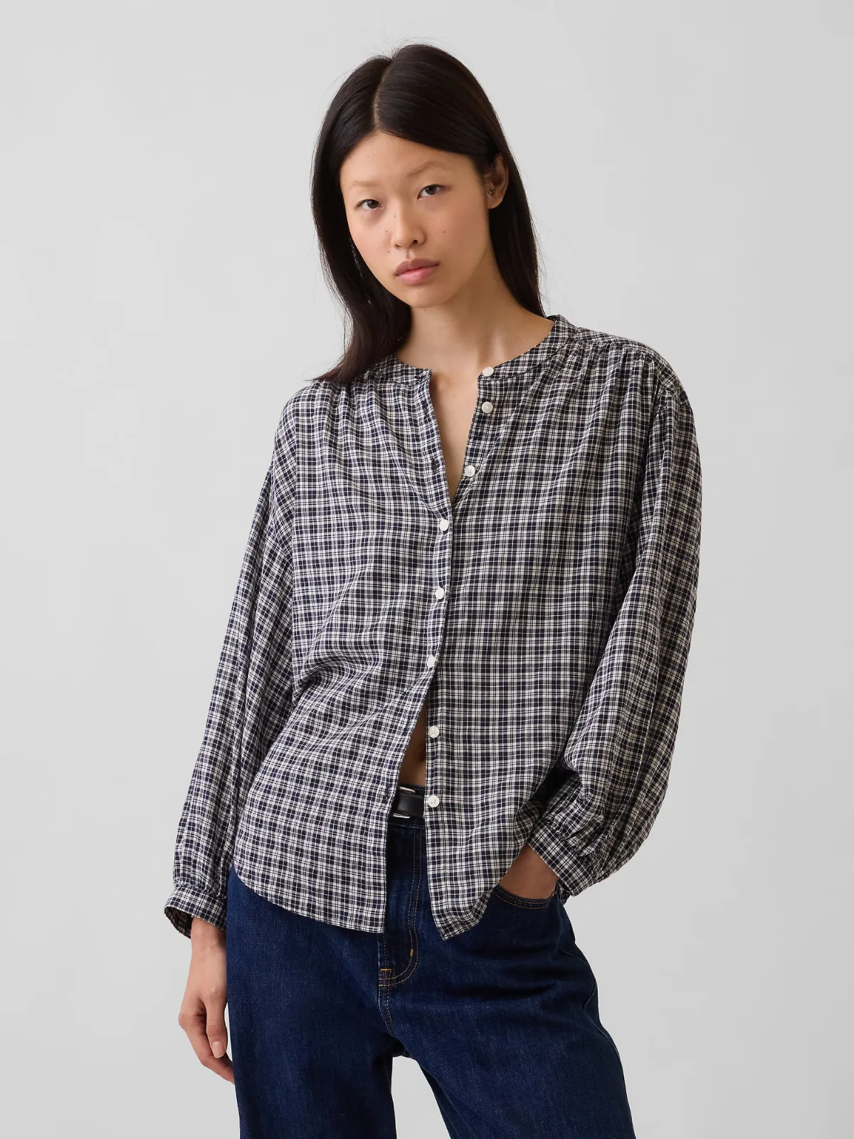 Relaxed Button-Front Shirt by Gap