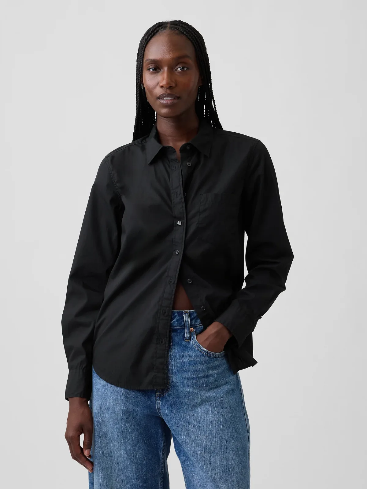Organic Cotton Poplin Classic Shirt by Gap