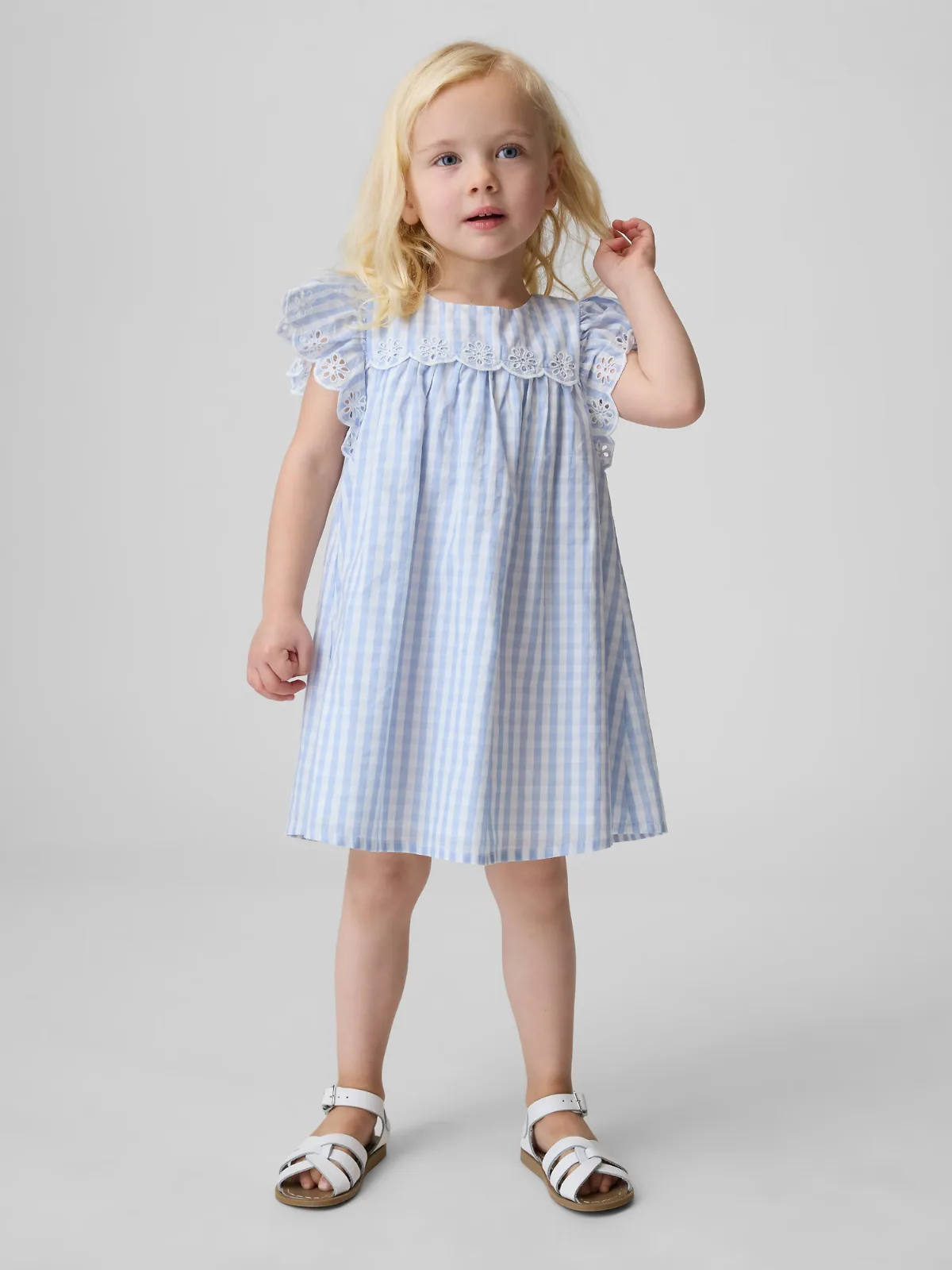 Eyelet Gingham Dress by Gap