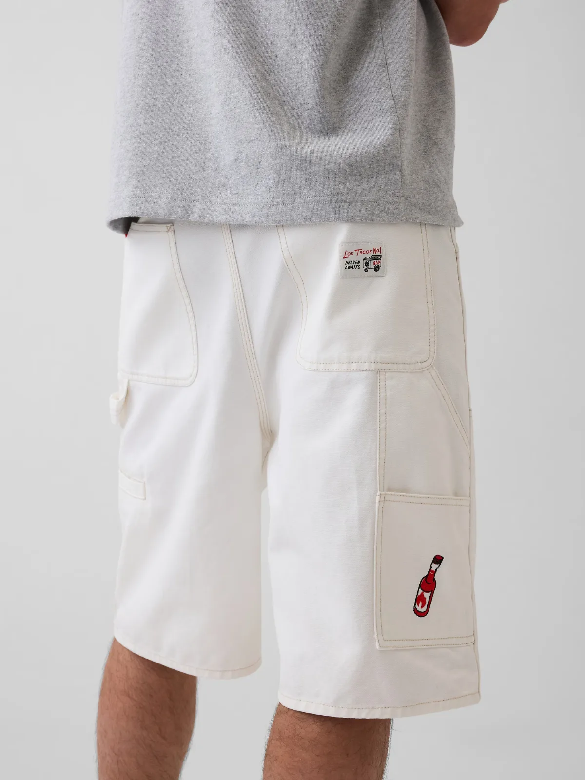 Los Tacos No. 1 Canvas Denim Baggy Carpenter Shorts by Gap