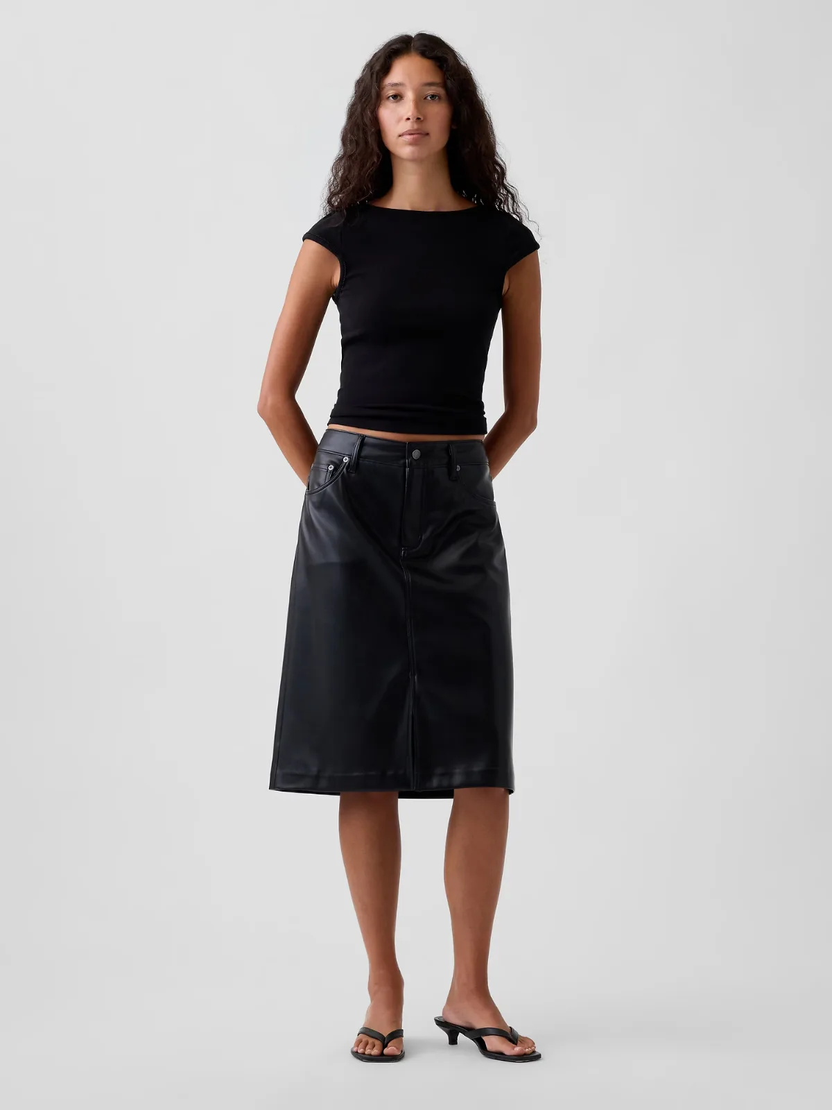 Vegan Leather Pencil Skirt by Gap