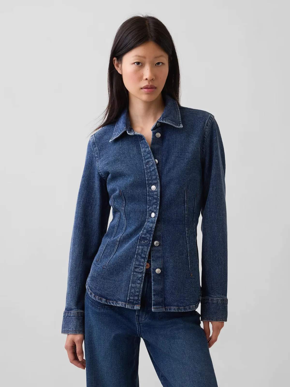 Denim Fitted Shirt by Gap