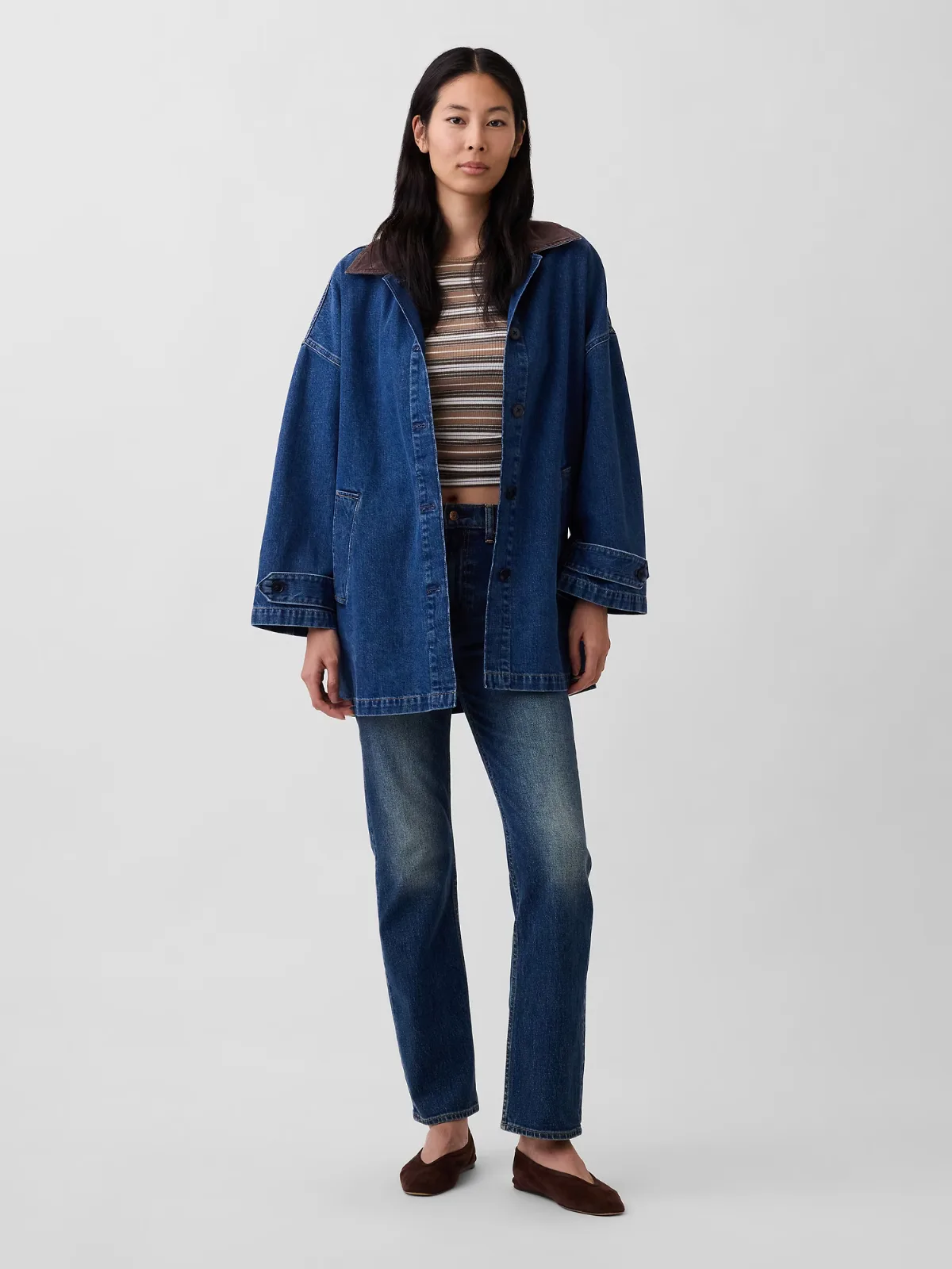 Oversized Denim Car Coat by Gap