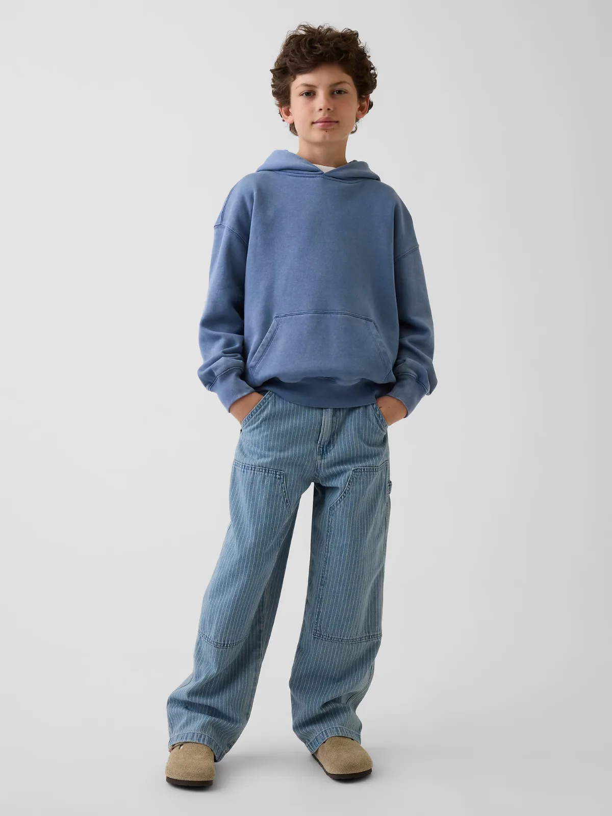 Baggy Stripe Double-Knee Carpenter Jeans by Gap