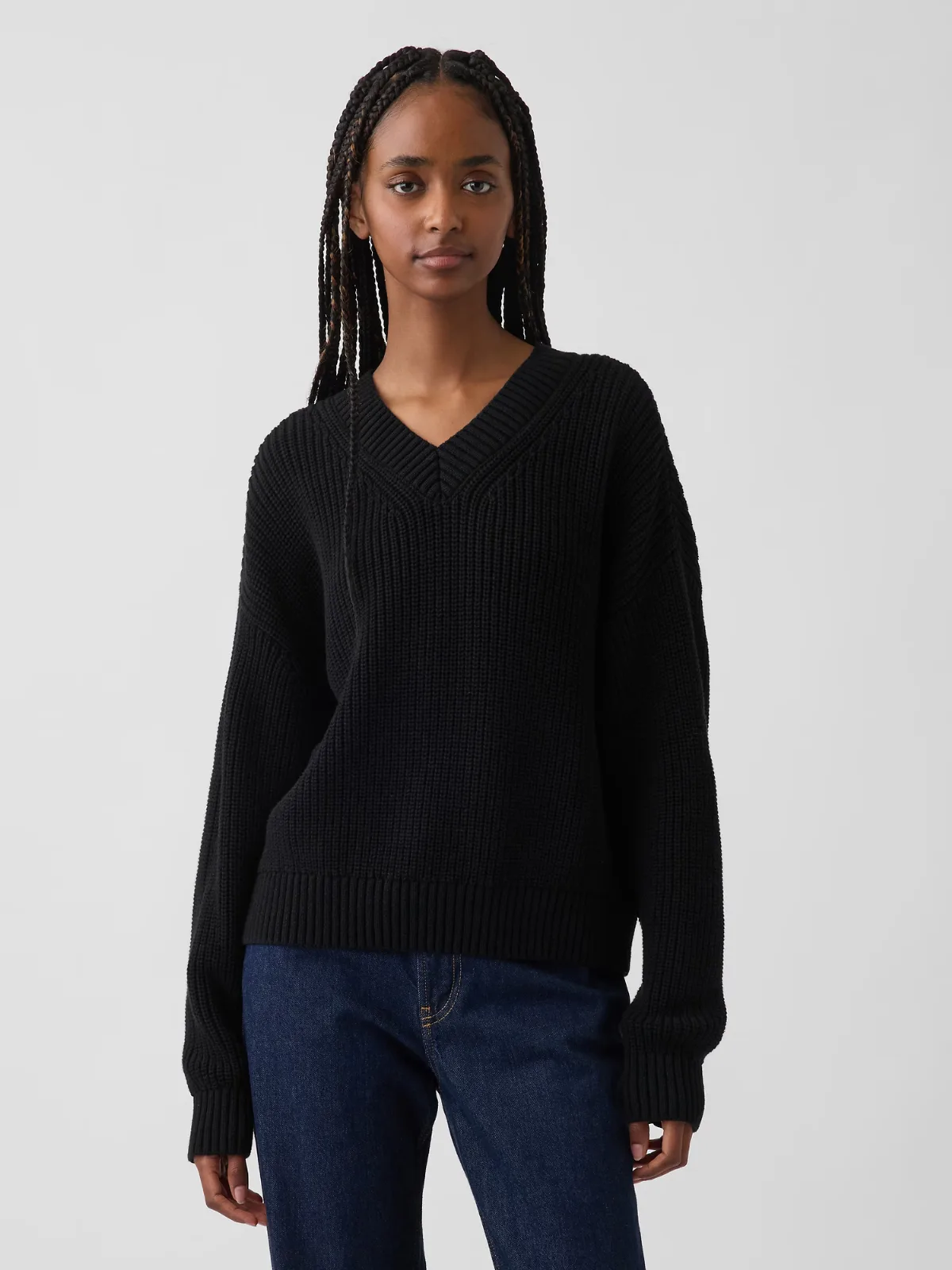 100% Cotton Oversized Shaker Sweater