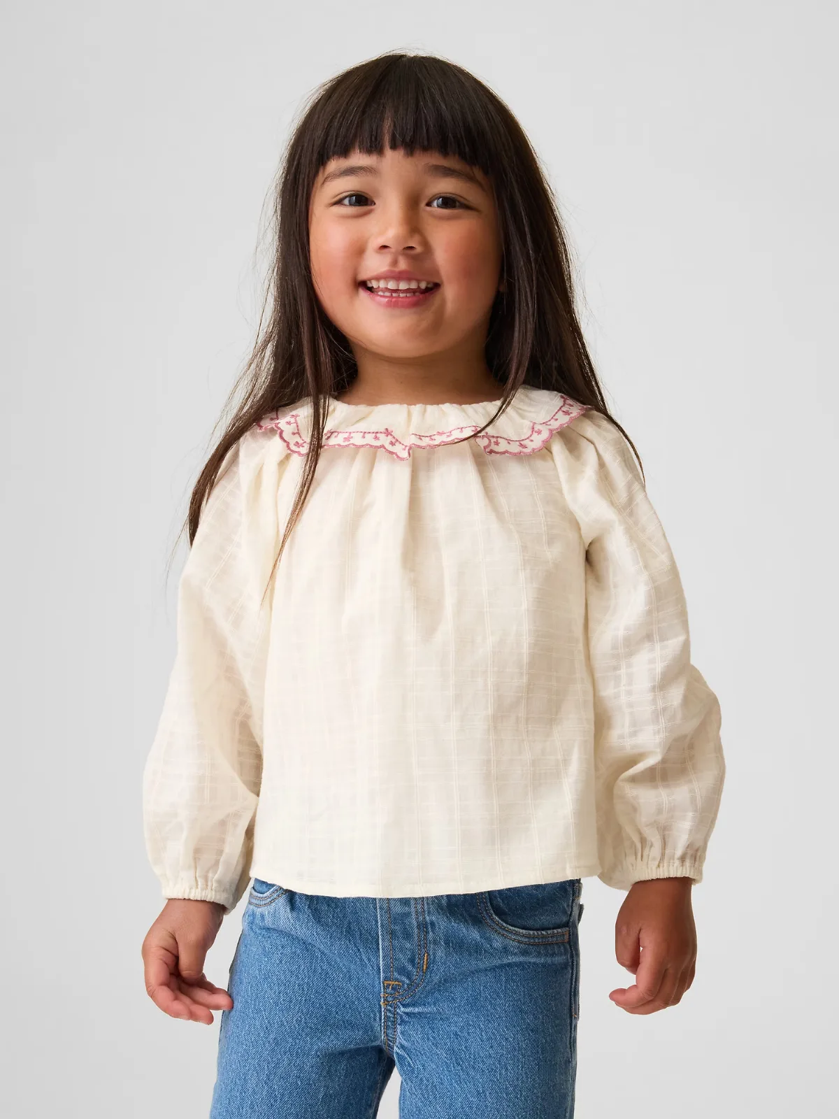 Ruffle Collar Top by Gap