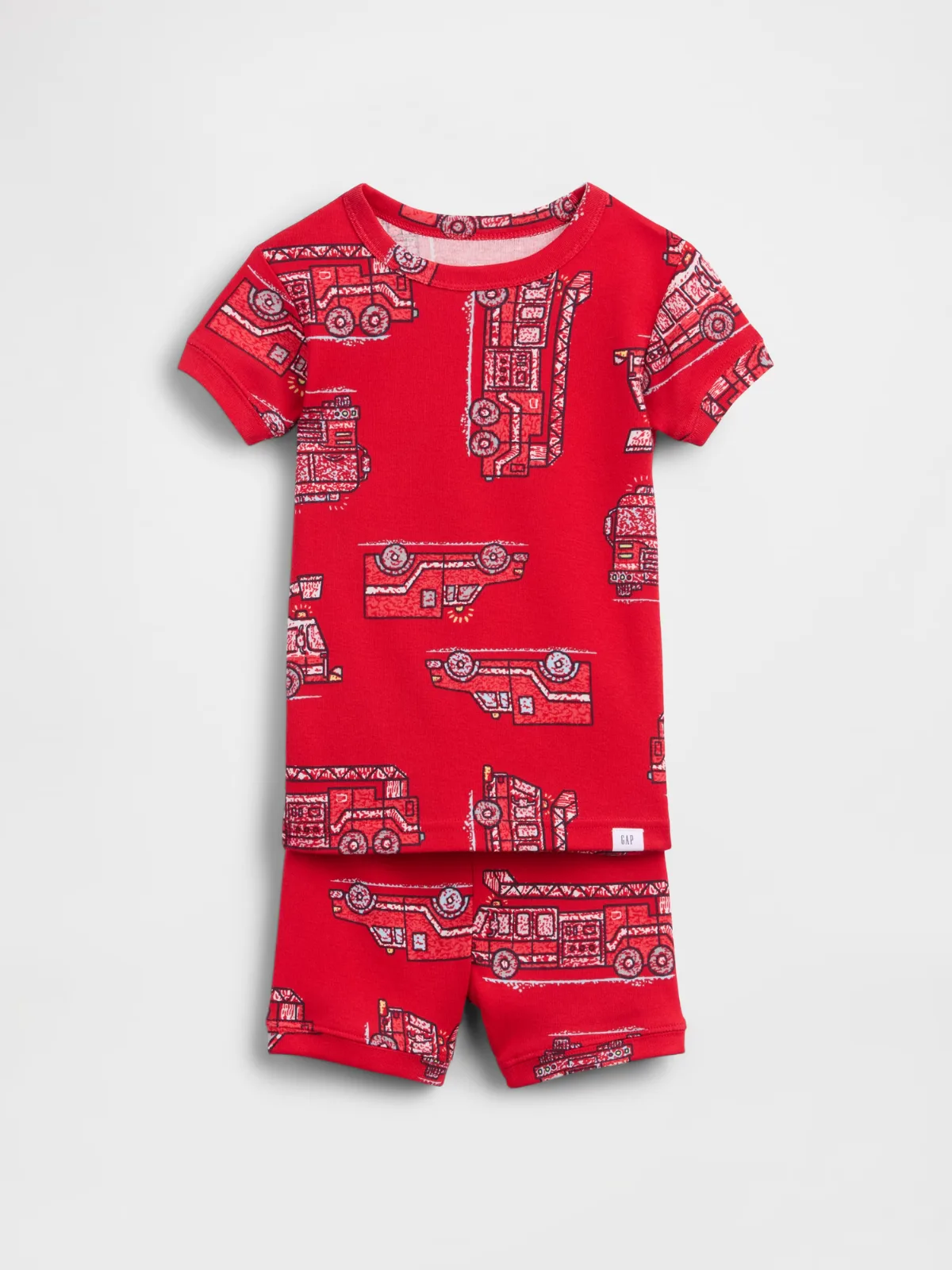 Organic Brushed Cotton Firetruck PJ Short Set by Gap