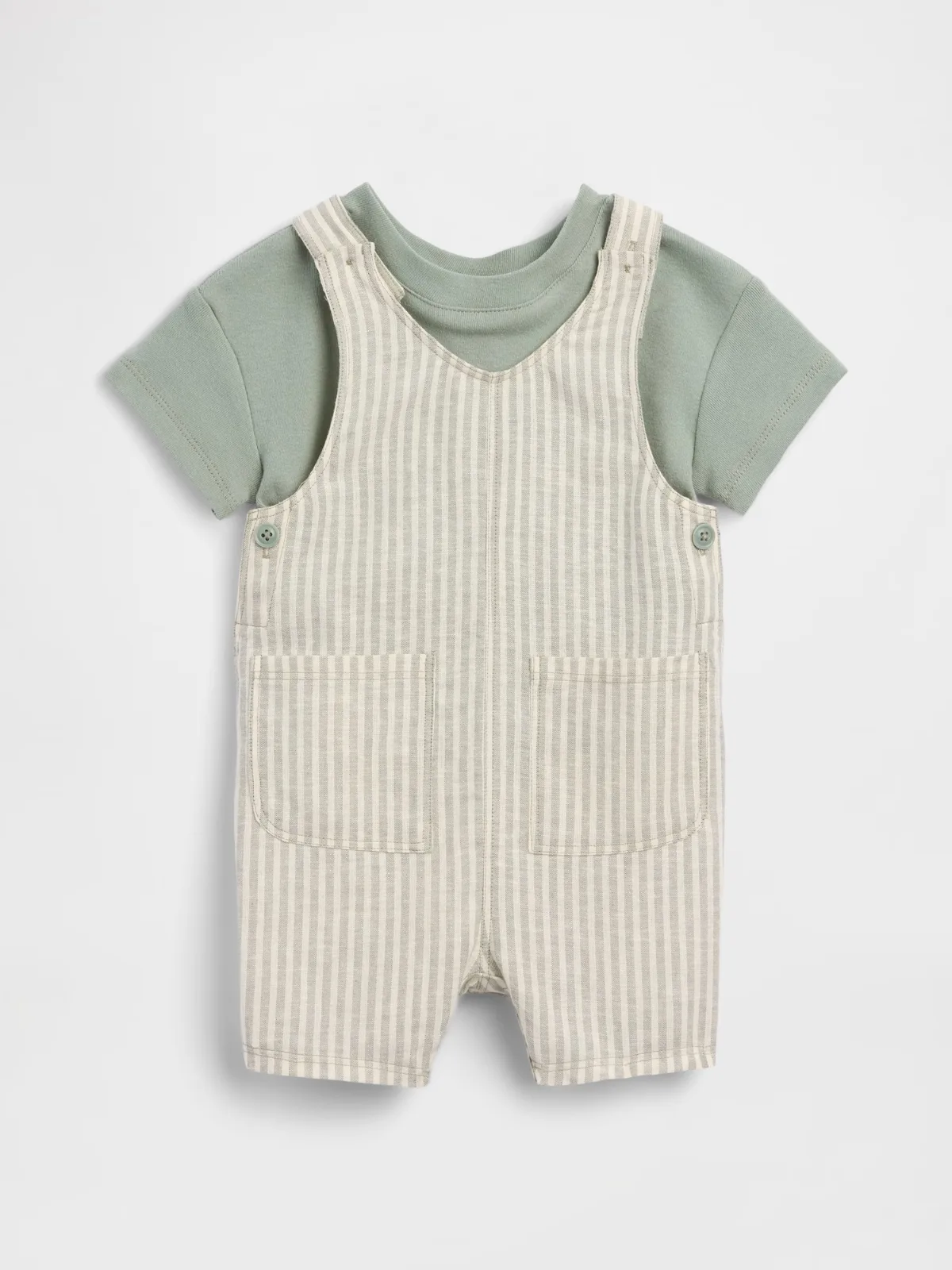 Linen-Cotton Shortall Outfit Set by Gap